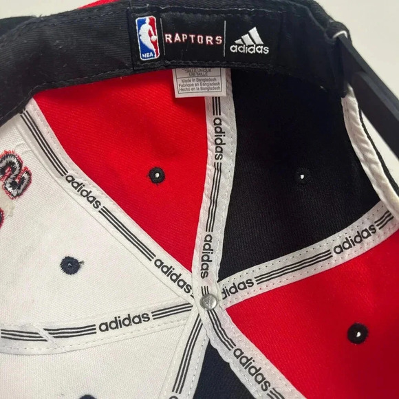 Adidas NBA Toronto Raptors Snapback Hat Wool Blend White Red Black Embroidered - Picture 9 of 9